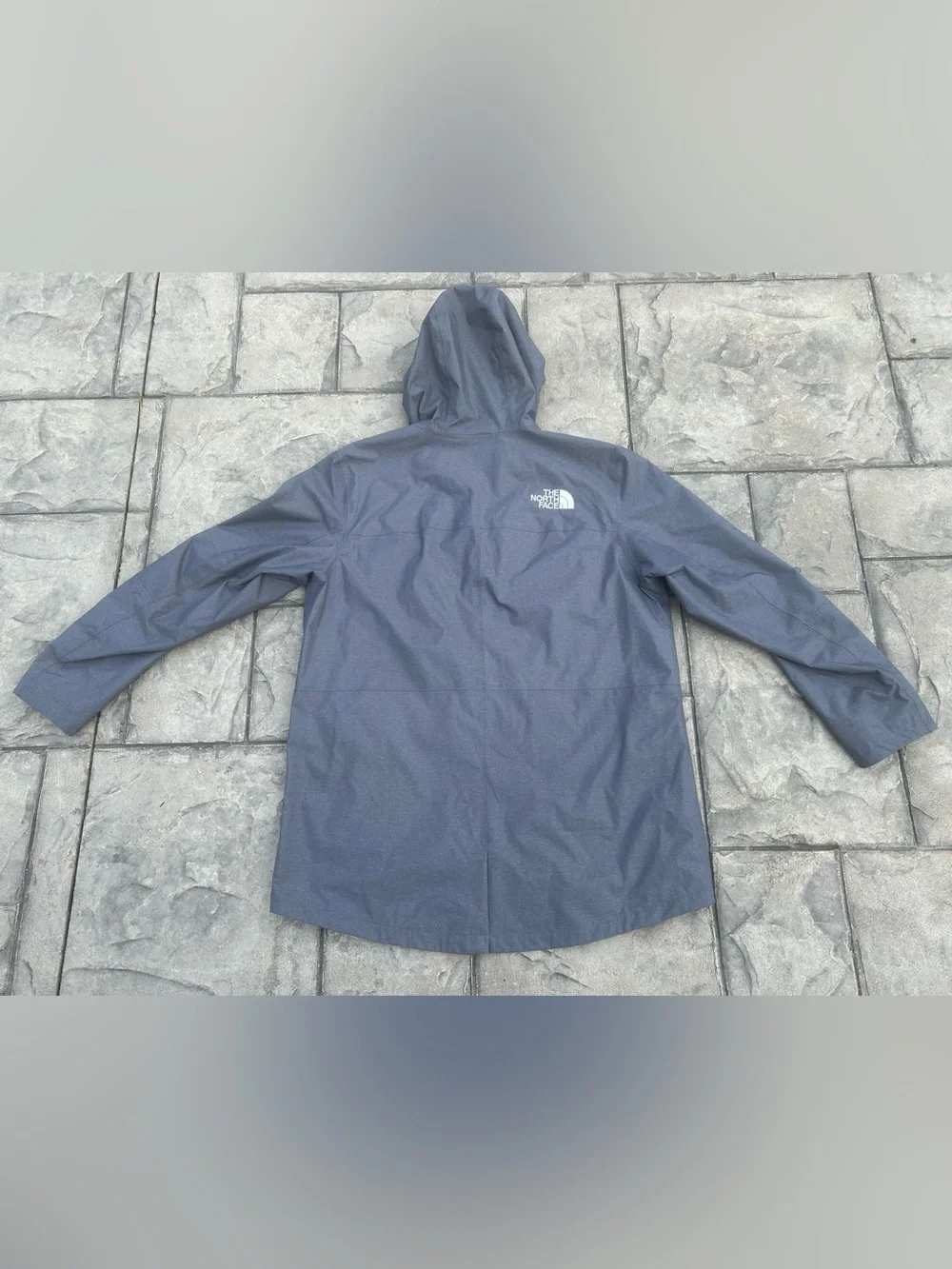 The North Face Gotel Grey Hooded Rain Jacket Mens XL